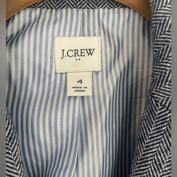 J. Crew Tweed Blazer in Navy Size 4 - Picture 3 of 3
